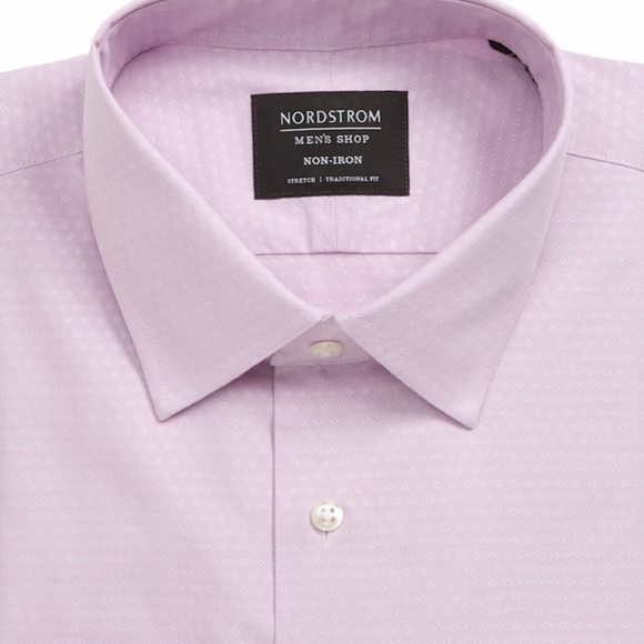 Nordstrom Other - NORDSTROM Purple Bloom Diamond Dobby Shirt